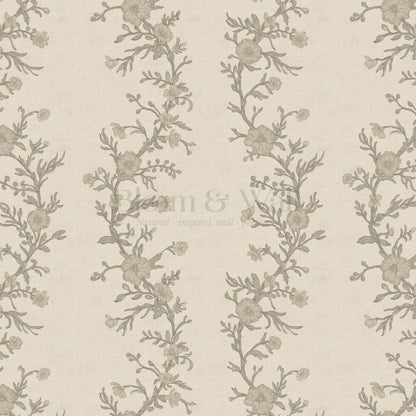 Ina Flowering Vine Beige Stone Wallpaper