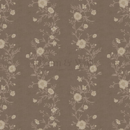 Ina Flowering Vine Earth Taupe Wallpaper