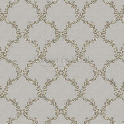 Gala Twining Vines Stone Olive Wallpaper