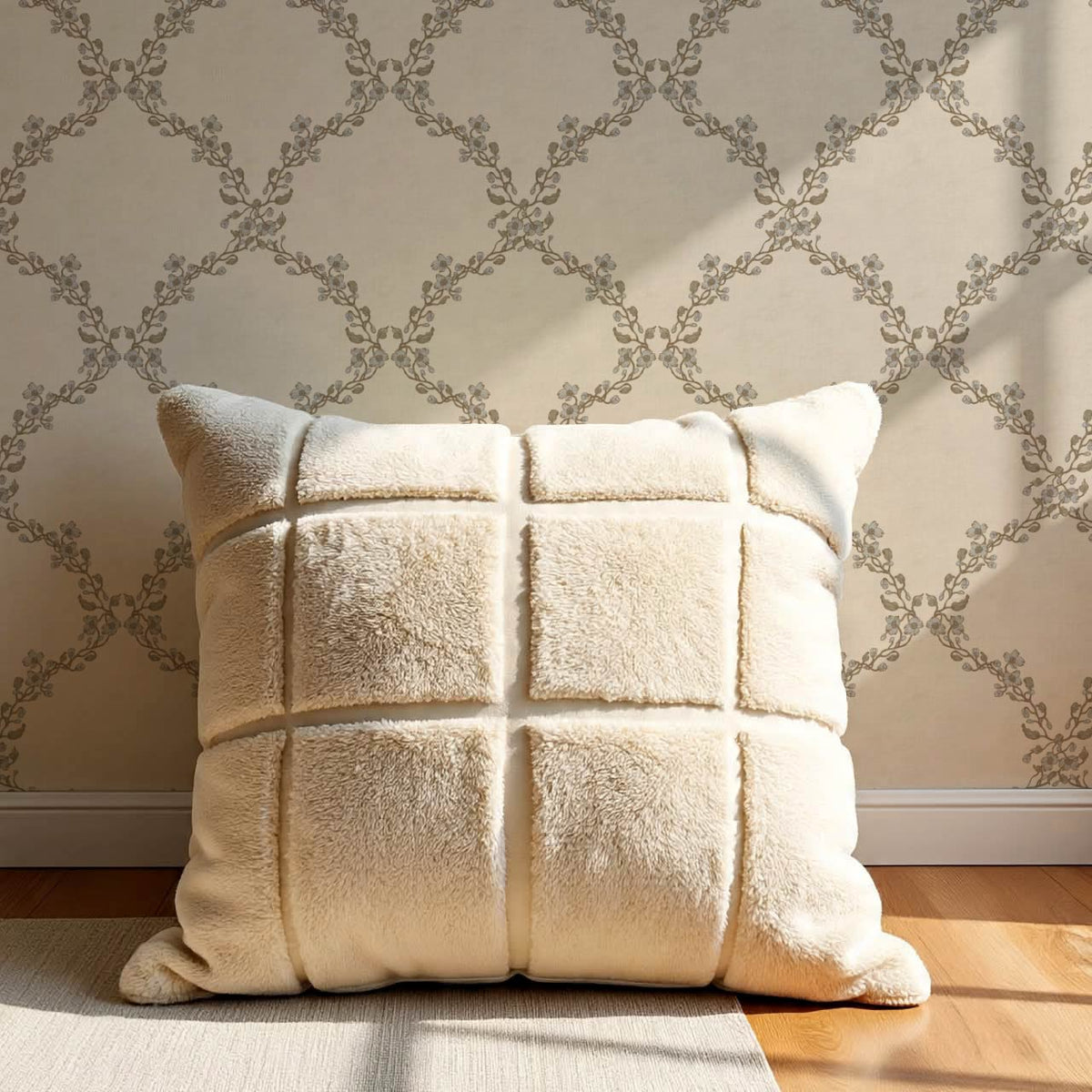 Gala Twining Vines Beige Stone Wallpaper