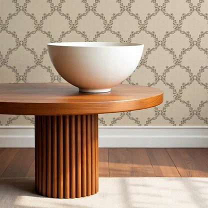 Gala Twining Vines Beige Stone Wallpaper