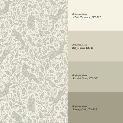 Garazi Forest Biome Stone Ivory Wallpaper