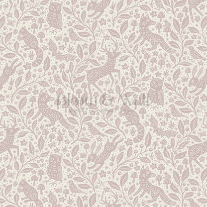 Garazi Forest Biome Mauve Ivory Wallpaper