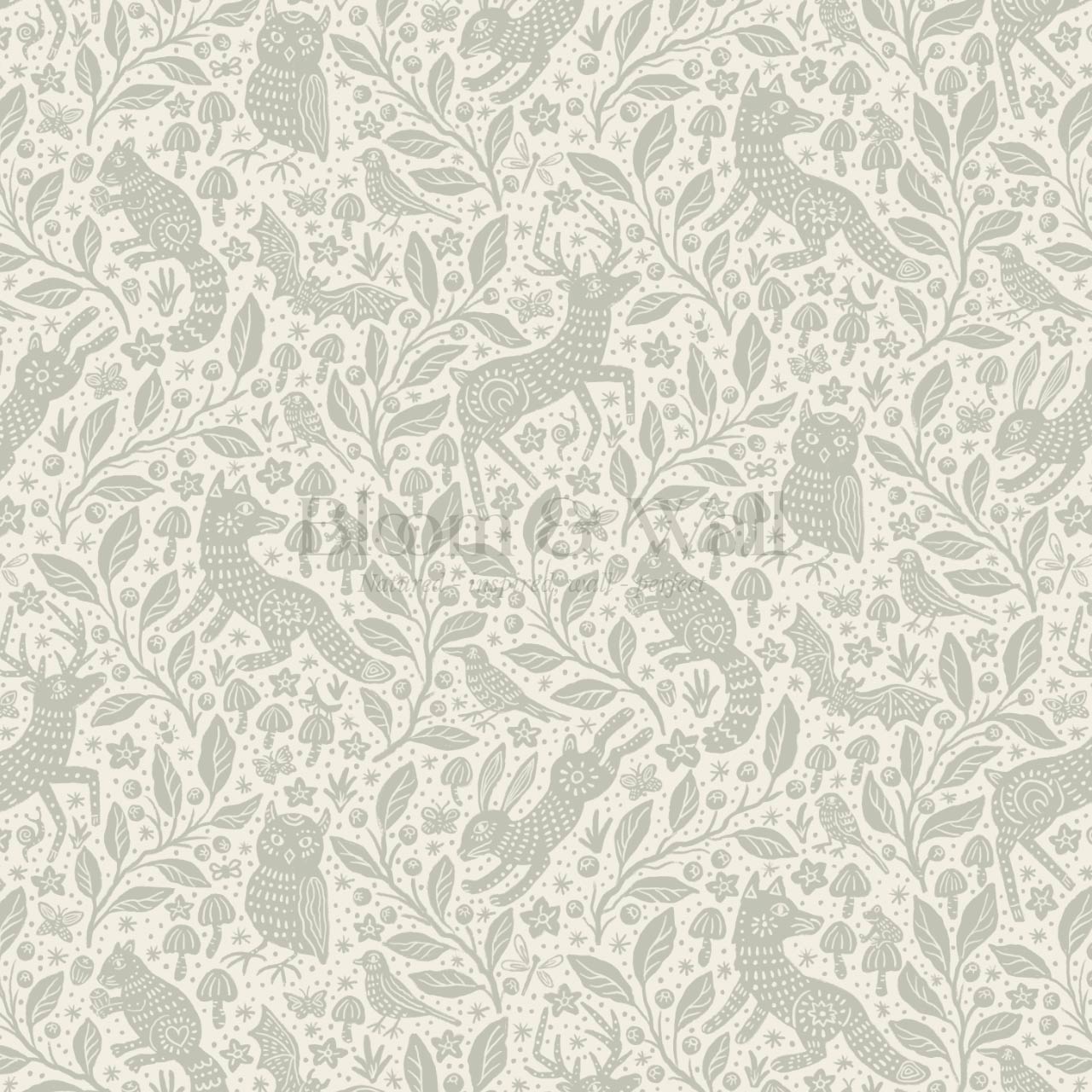 Garazi Forest Biome Stone Ivory Wallpaper