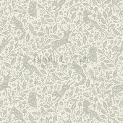 Garazi Forest Biome Stone Ivory Wallpaper