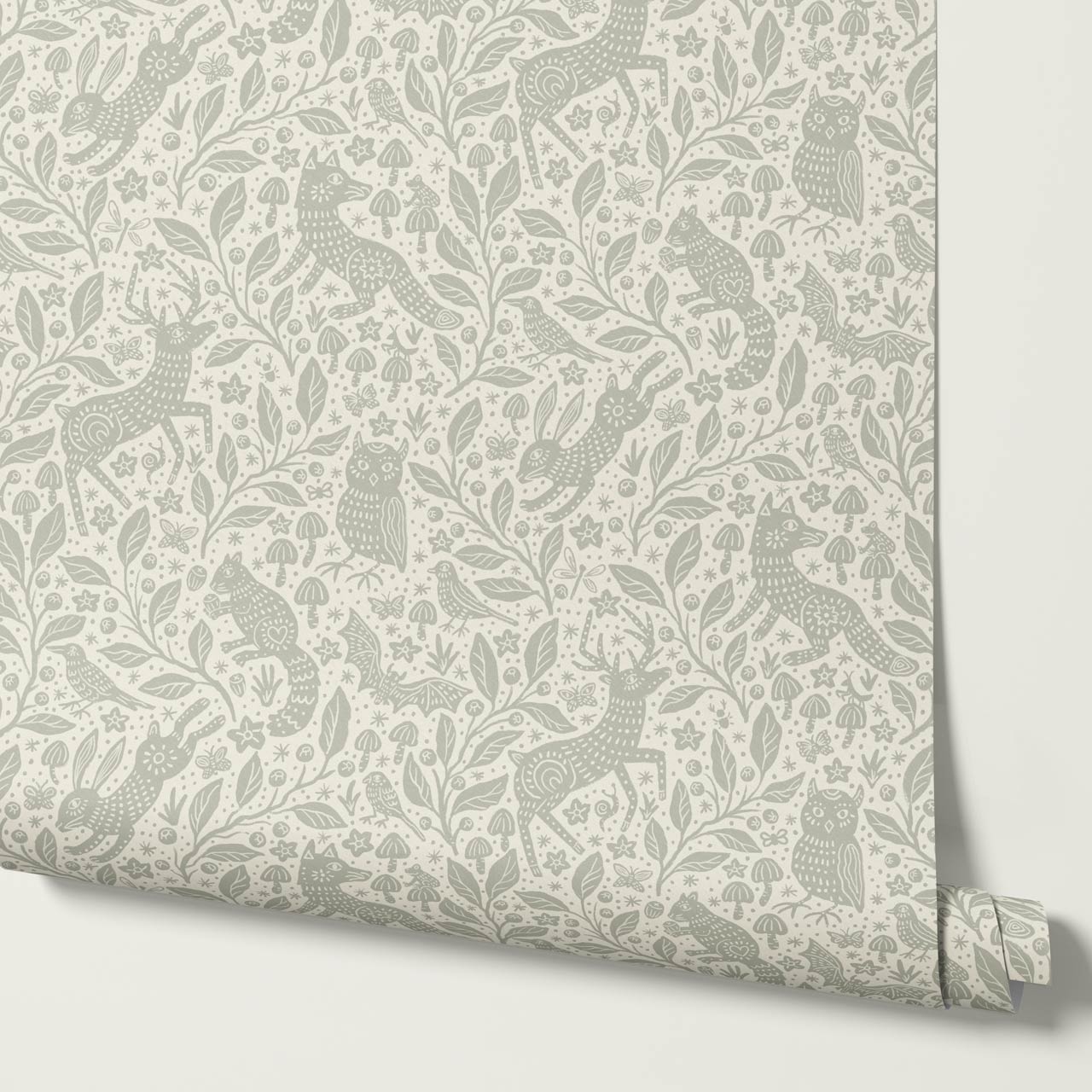 Garazi Forest Biome Stone Ivory Wallpaper