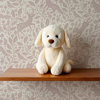 Garazi Forest Biome Mauve Ivory Wallpaper