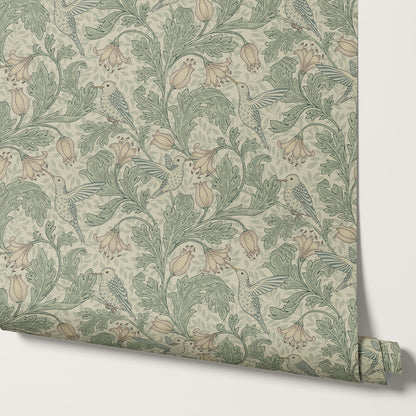 Gemma Hummingbirds Green Wallpaper