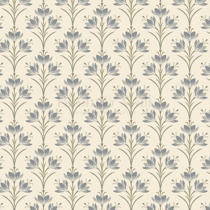 Genesis Crocus Butter Blue Wallpaper