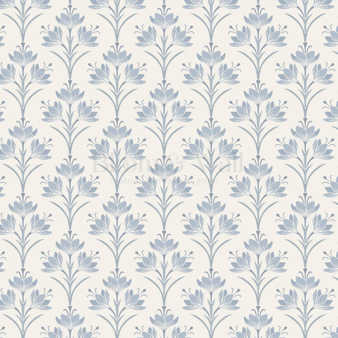 Genesis Crocus French Blue Wallpaper