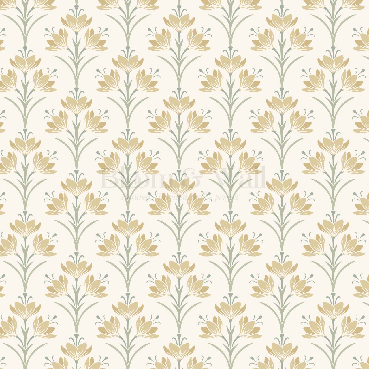 Genesis Crocus Gold Cream Wallpaper