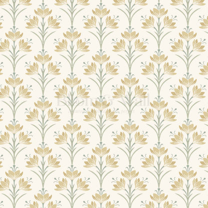 Genesis Crocus Gold Cream Wallpaper
