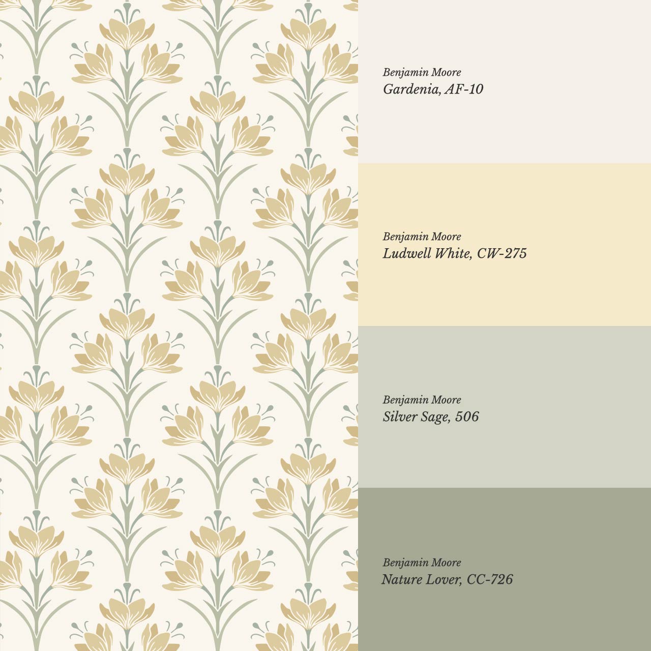 Genesis Crocus Gold Cream Wallpaper
