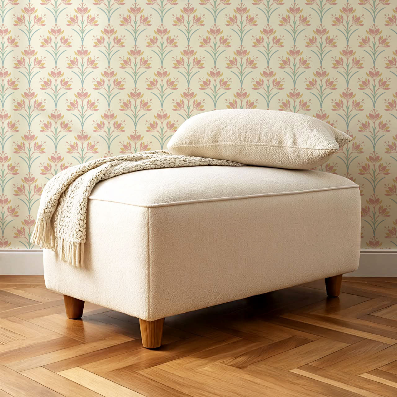 Genesis Crocus Coral Wallpaper