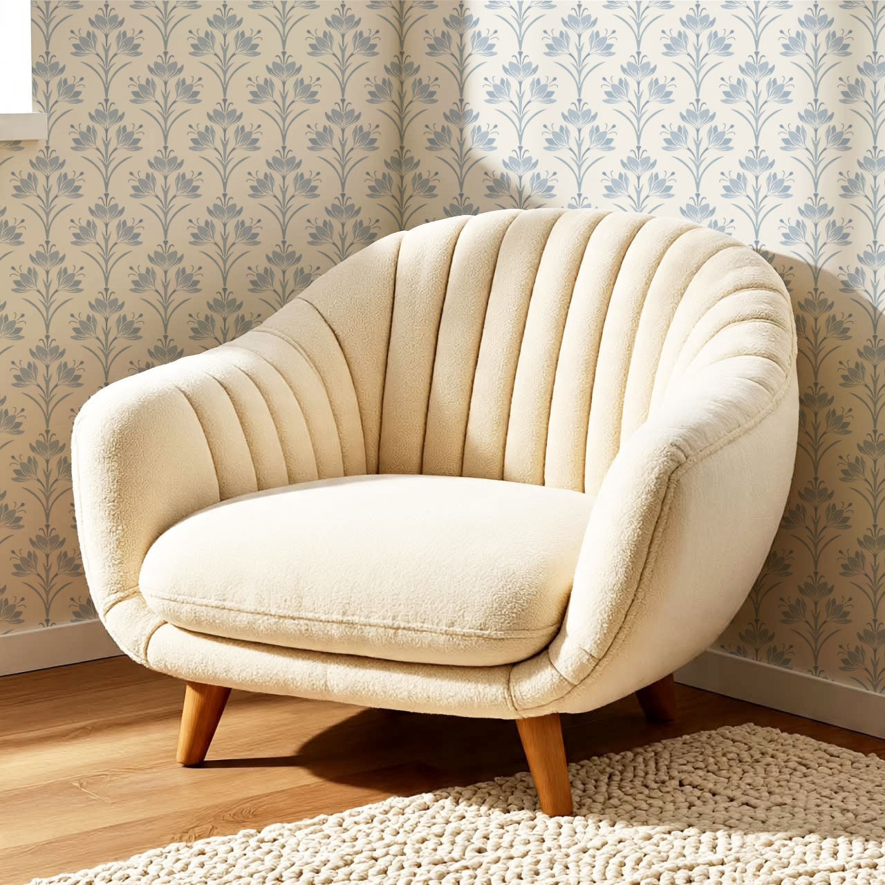 Genesis Crocus French Blue Wallpaper