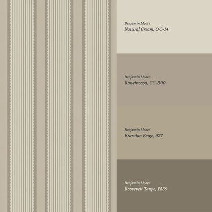 Georgia Harbor Scallop Stripes Stone Wallpaper
