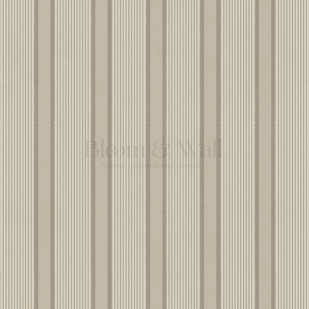 Georgia Harbor Scallop Stripes Stone Wallpaper