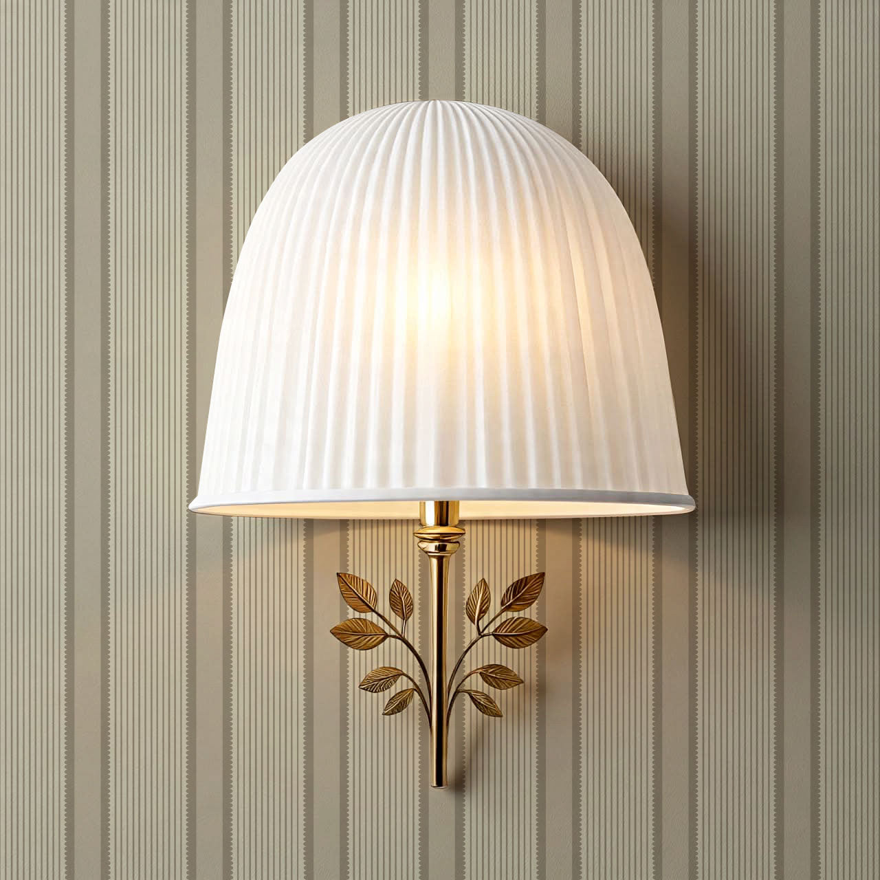 Georgia Harbor Scallop Stripes Stone Wallpaper