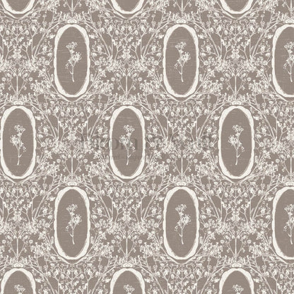Gia Floral Medallions Clay Wallpaper