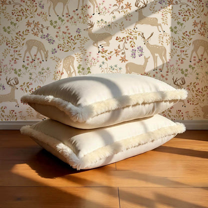 Gianna Meadow Deer Blush Wallpaper