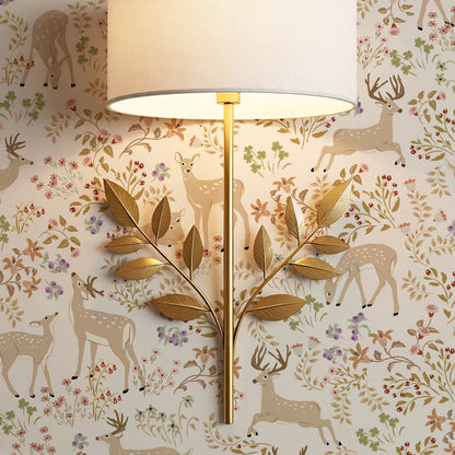 Gianna Meadow Deer Blush Wallpaper