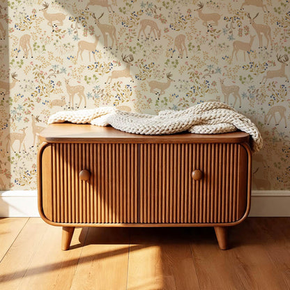 Gianna Meadow Deer Blush Wallpaper