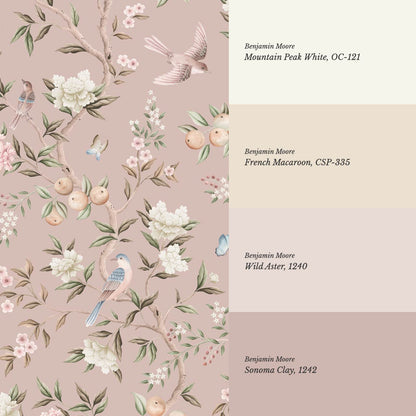 Ginevra Orchard Song Chinoiserie Berry Pastel Wallpaper