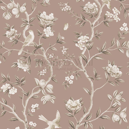 Ginevra Orchard Song Chinoiserie Clay Beige Wallpaper