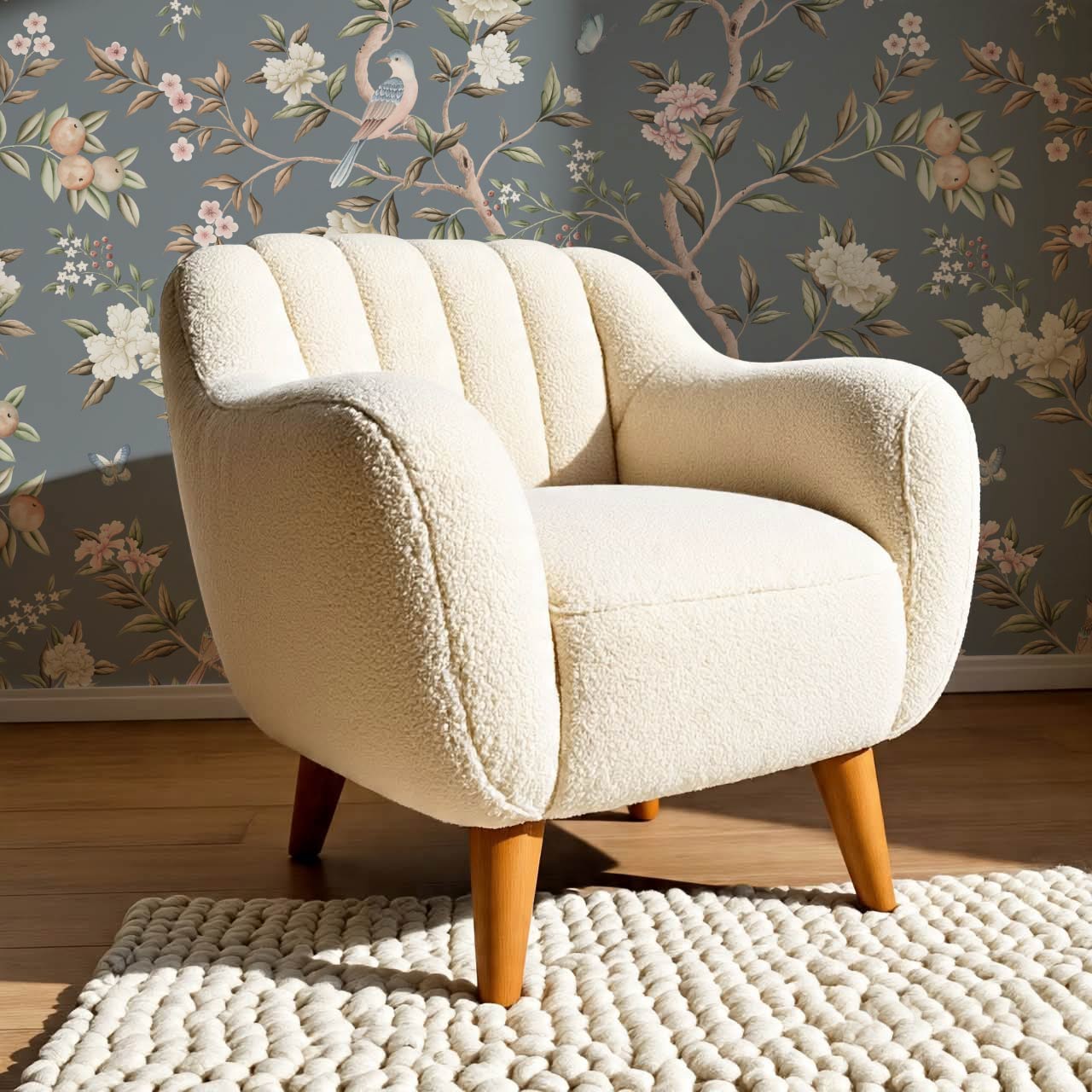 Ginevra Orchard Song Chinoiserie Smoke Pastel Wallpaper