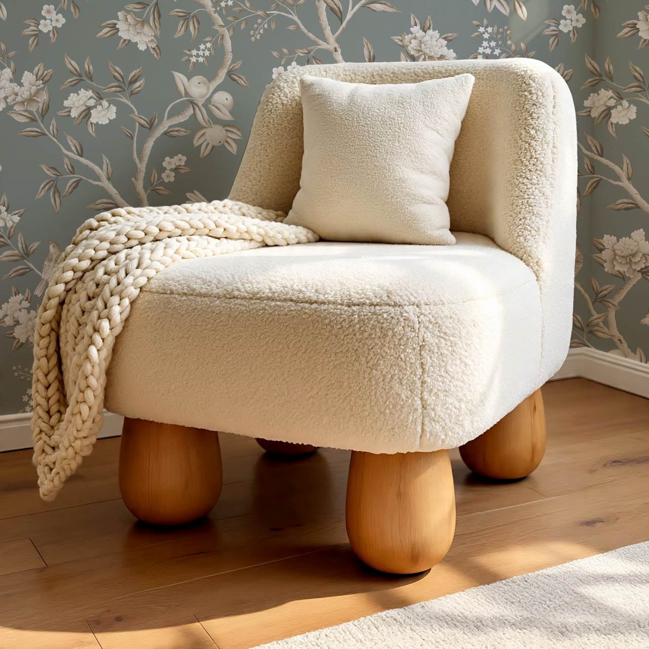 Ginevra Orchard Song Chinoiserie Smoke Beige Wallpaper