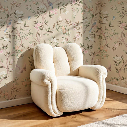 Ginevra Orchard Song Chinoiserie Beige Pastel Wallpaper