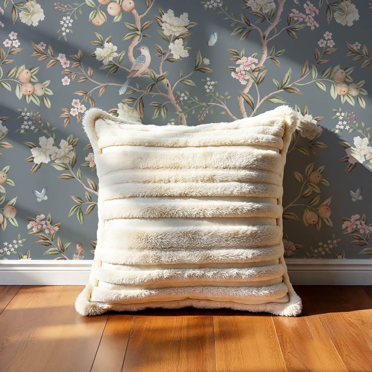 Ginevra Orchard Song Chinoiserie Smoke Pastel Wallpaper