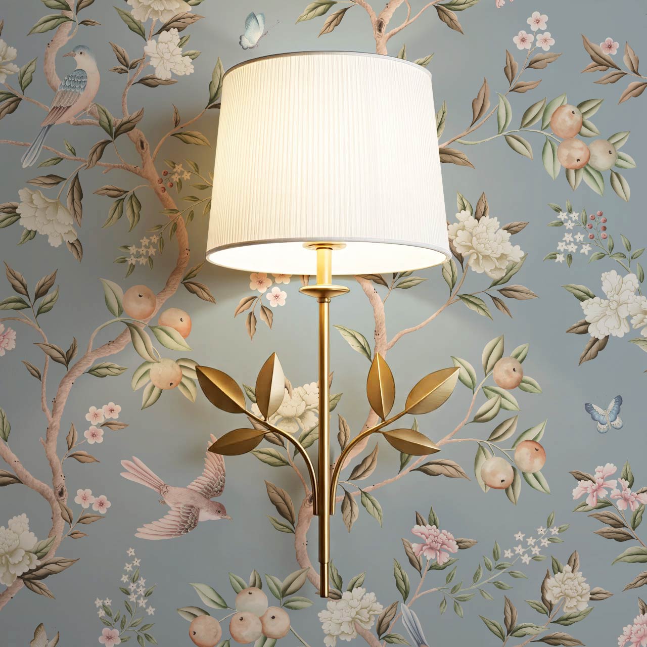 Ginevra Orchard Song Chinoiserie Sky Pastel Wallpaper