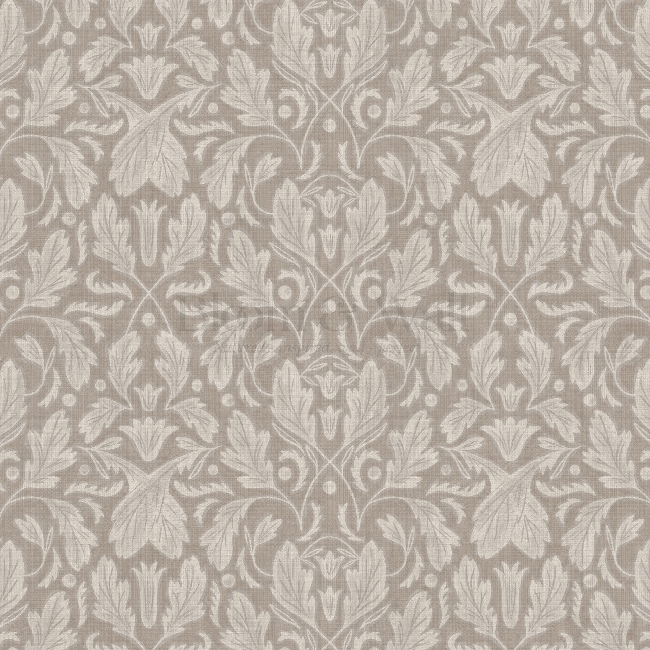 Gisele Baroque Leaves Birchwood Wallpaper