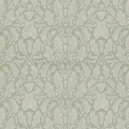Gisele Baroque Leaves Sage Wallpaper