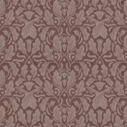 Gisele Baroque Leaves Brown Mauve Wallpaper