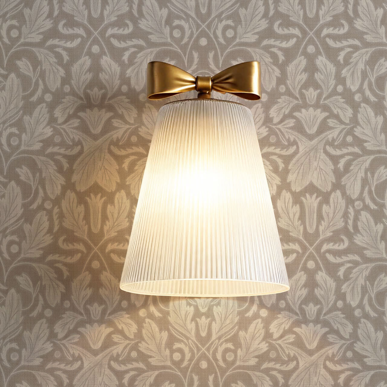 Gisele Baroque Leaves Birchwood Wallpaper