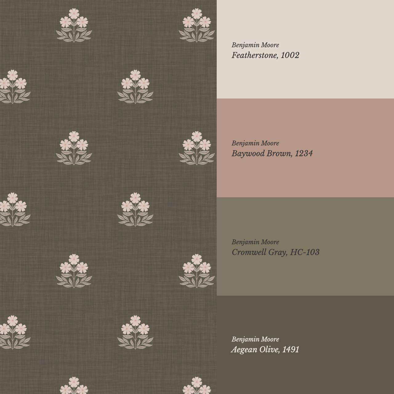 Giustina Floral Bloom Earth Blush Wallpaper