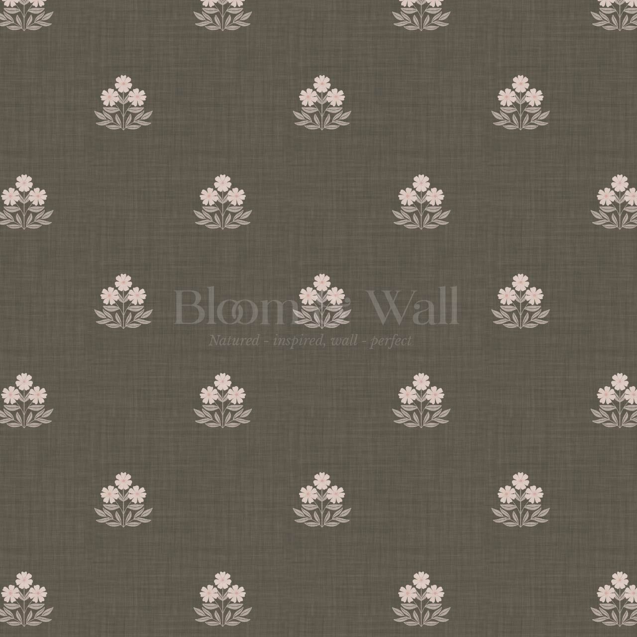 Giustina Floral Bloom Earth Blush Wallpaper