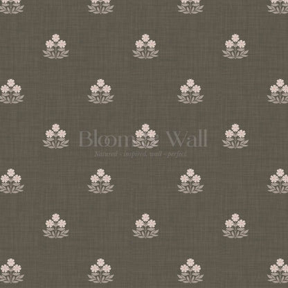 Giustina Floral Bloom Earth Blush Wallpaper