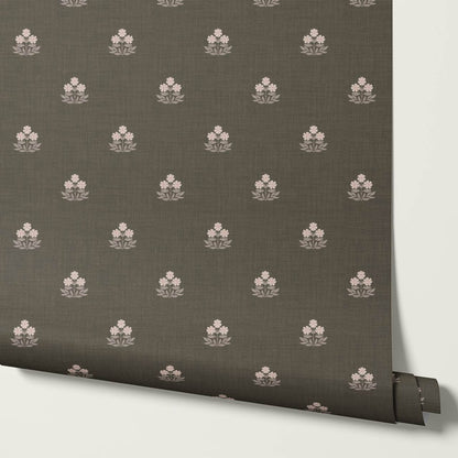 Giustina Floral Bloom Earth Blush Wallpaper