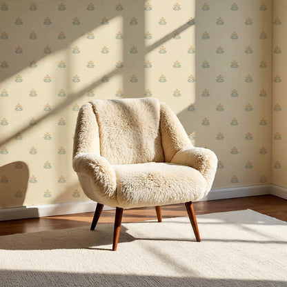 Giustina Floral Bloom Butter Yellow Wallpaper