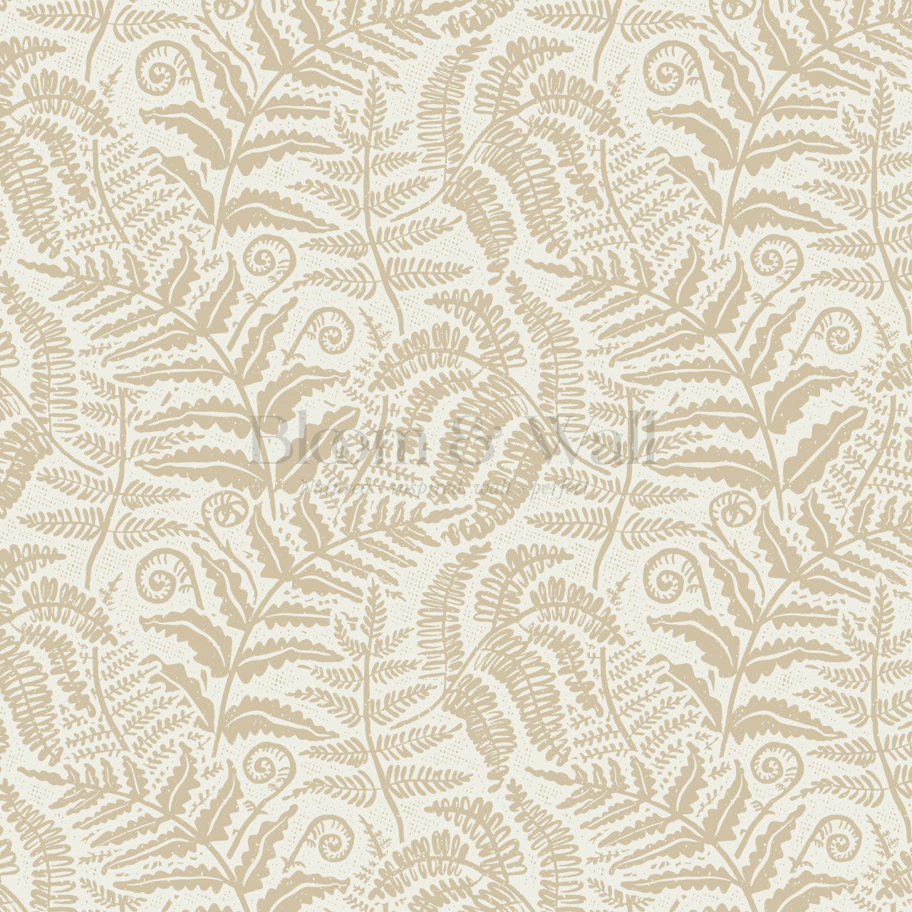 Gloria Fern Gold Wallpaper