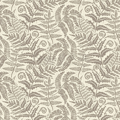 Gloria Fern Pastel Brown Wallpaper