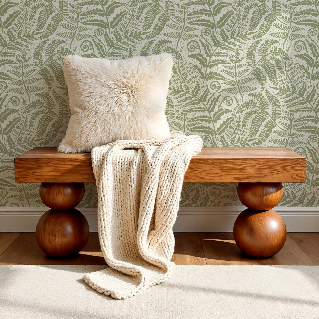 Gloria Fern Grullo Green Wallpaper