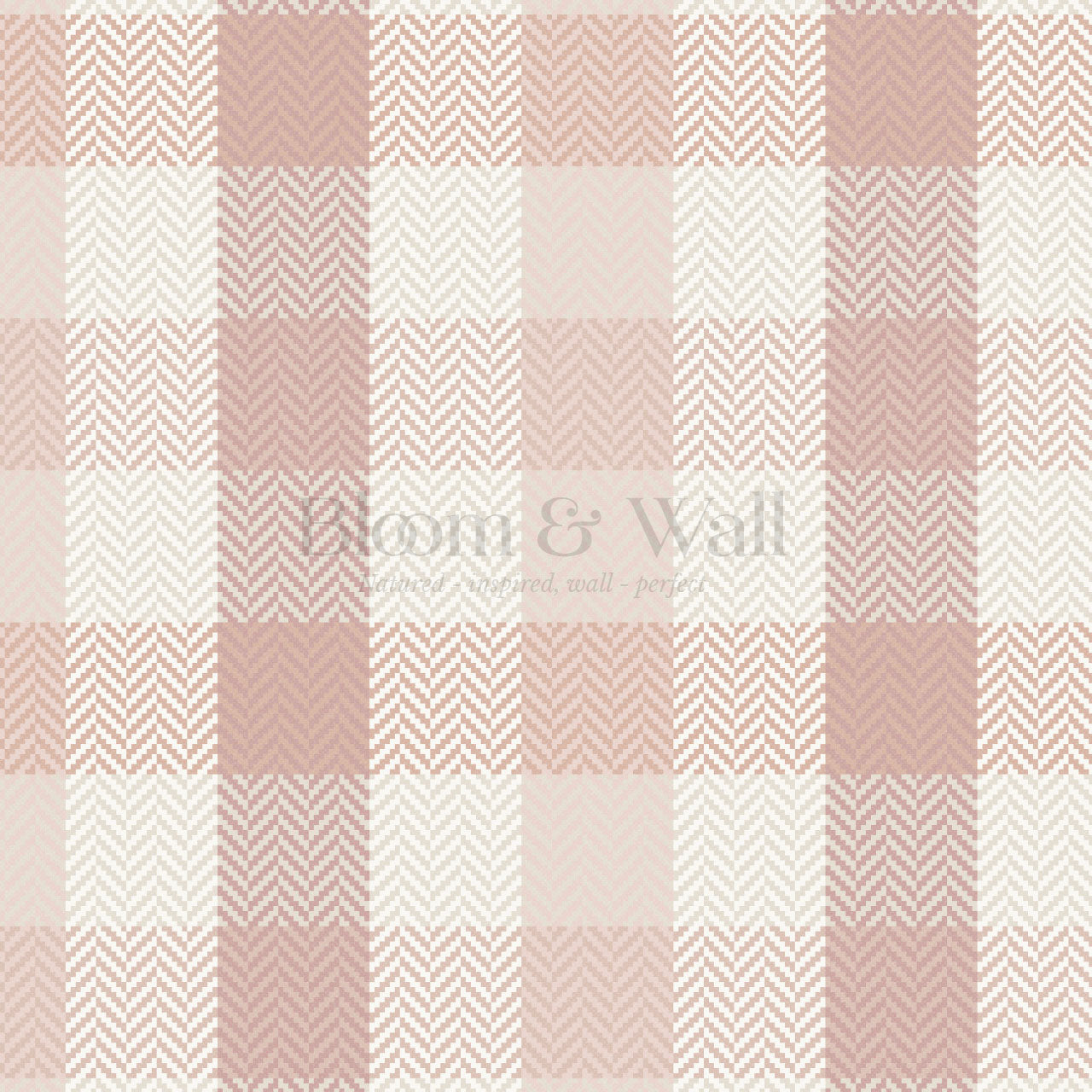 Gloria Tartan Plaid Check Blush Wallpaper