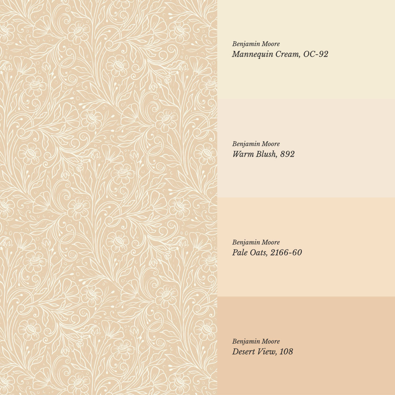 Jolene Delicate Botanicals Coral Wallpaper