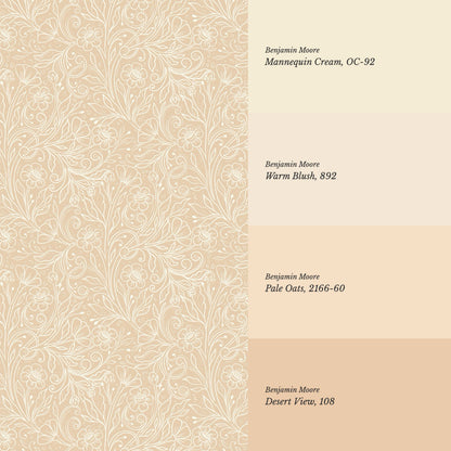 Jolene Delicate Botanicals Coral Wallpaper
