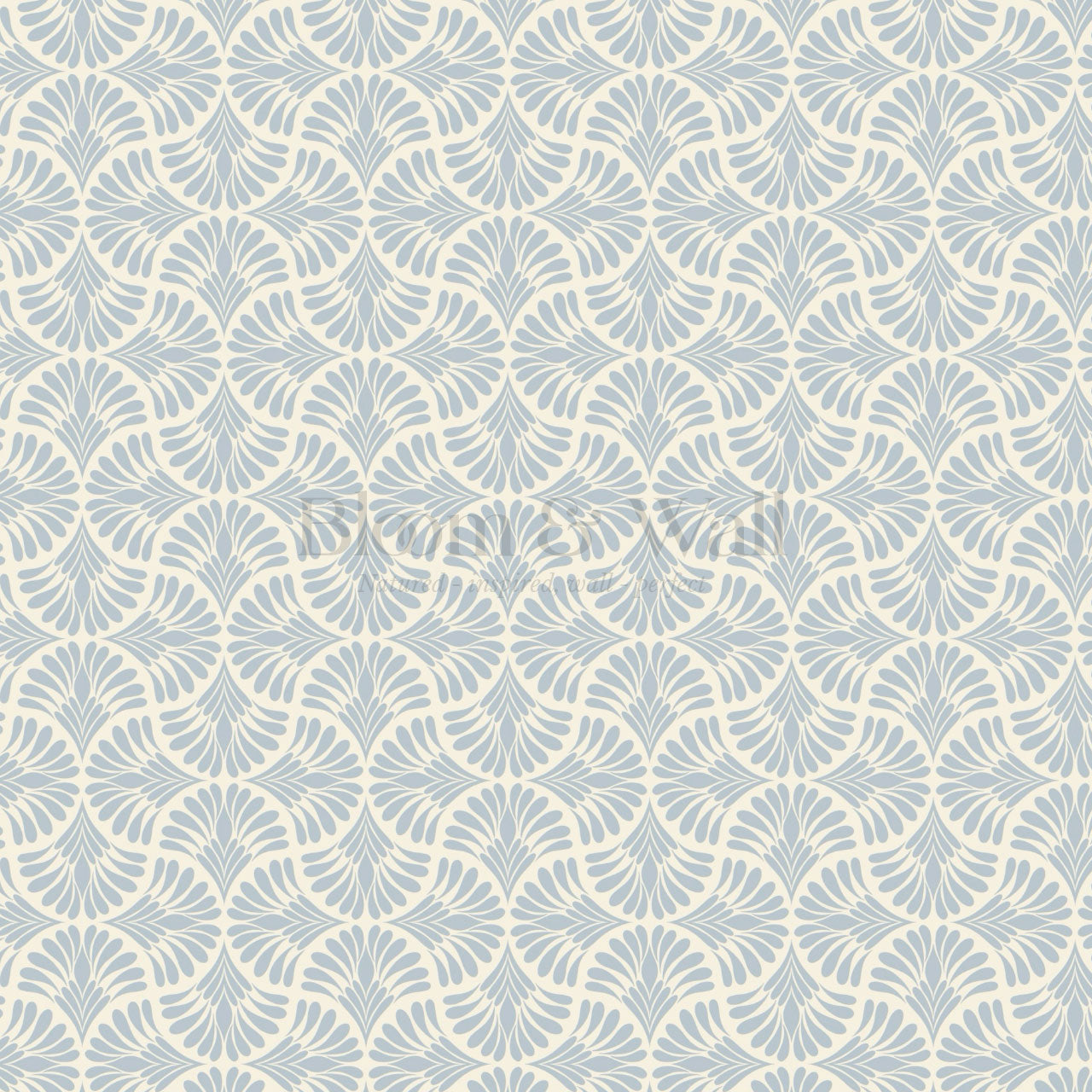 Monique Geometric Petals French Blue Wallpaper