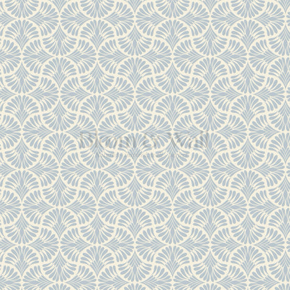 Monique Geometric Petals French Blue Wallpaper